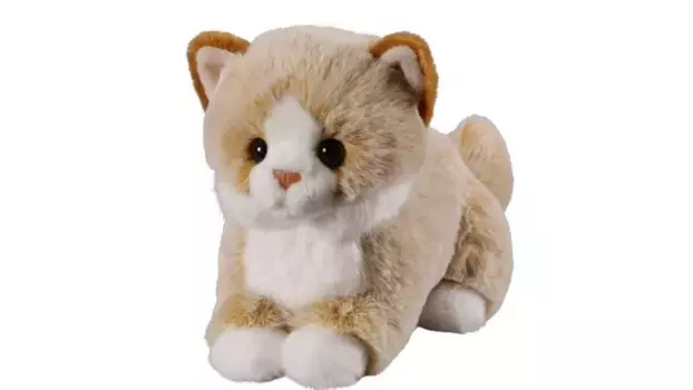 Bauer Твои животные с сердцем кот бежевый 18см, лежачий