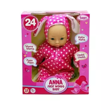 Bayer, Кукла Анна Первые слова, одежда для кроликов, 38см, 93822AB