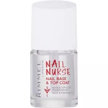 База и верхнее покрытие для ногтей London Nail Nurse Care 5-в-1, прозрачное, 12 мл, Rimmel