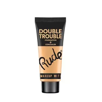 База под макияж и консилер Double Trouble Foundation Rude, цвет ivory