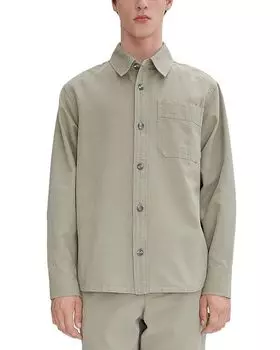 Базельская длинная рубашка на пуговицах A.P.C., зеленый
