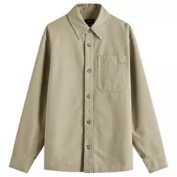 Базельская хлопковая рубашка-оверсайз A.P.C., зеленый