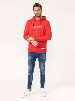 БАЗОВАЯ ТОЛСТОВКА С КАПЮШОНОМ Mania Jeans, красный