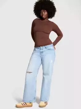 Базовая эластичная футболка с длинными рукавами Pink, цвет Ganache