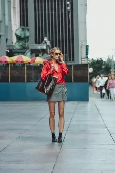 Базовая атласная рубашка ZARA, красный