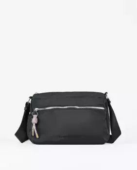 Базовая черная нейлоновая женская сумка через плечо PACOMARTINEZ, черный