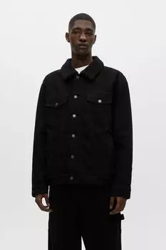 Базовая джинсовая куртка с воротником из овчины PULL&amp;BEAR