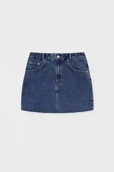 Базовая джинсовая мини-юбка PULL&amp;BEAR