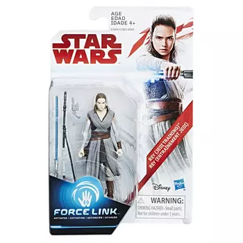 Базовая фигурка Star Wars, Force Link, Rey Jedi Training, 10 см, C1503/C1504 Hasbro