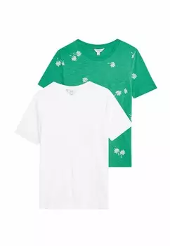 Базовая футболка 2 PACK EMBROIDERED Marks & Spencer, зеленый