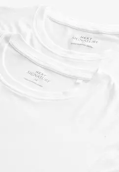 Базовая футболка 2 Pack Signature-Regular Fit Next, белая