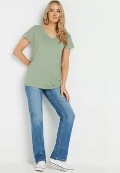 Базовая футболка 2 PACK V-NECK Long Tall Sally, светло-зеленый