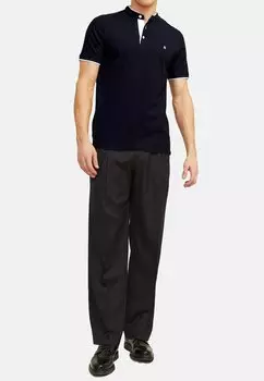 Базовая футболка 2ER PACK PAULOS MAO Jack & Jones, цвет Dunkelblau Hellblau