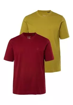 Базовая футболка 2ER PACK V-AUSSCHNITT HALBARM JP1880, красный