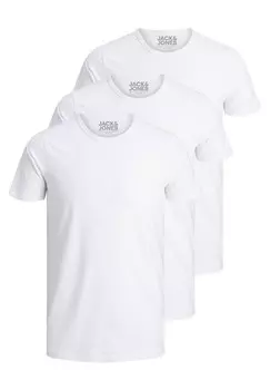 Базовая футболка 3 PACK O-NECK Jack & Jones, белый