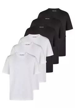 Базовая футболка 6 PACK Jack & Jones, белый