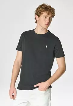 Базовая футболка A MANICHE CORTE IN CON LOGO U.S. Polo Assn., черный