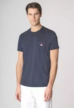 Базовая футболка A MANICHE CORTE IN CON TASCHINO SUL PETTO U.S. Polo Assn., синий