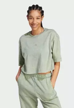 Базовая футболка adidas Sportswear, серебристо-зеленый