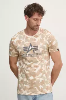 Базовая футболка Alpha Industries, бежевый