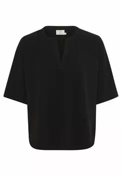 Базовая футболка AMANDA WITH V-NECK Kaffe, цвет Mottled Black