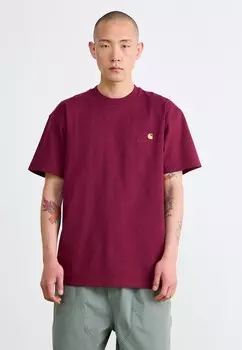 Базовая футболка AMERICAN SCRIPT Carhartt WIP, Бордо