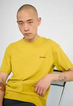 Базовая футболка AMERICAN SCRIPT Carhartt WIP, горчица