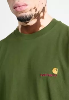 Базовая футболка AMERICAN SCRIPT Carhartt WIP, темно-зеленый