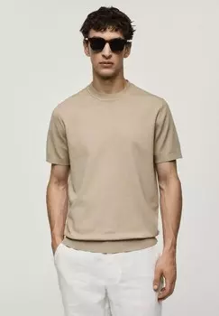 Базовая футболка ARRAONA Mango, бежевый