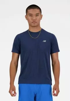 Базовая футболка ATHLETICS RUN New Balance, цвет nb navy heather