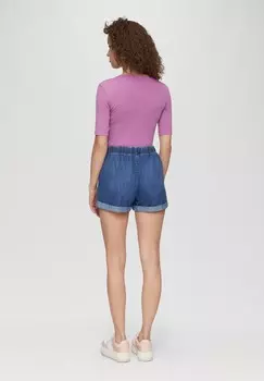 Базовая футболка AUS MIT PASPELIERTEM AUSSCHNITT QS, фиолетовый