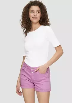 Базовая футболка AUS MIT PASPELIERTEM AUSSCHNITT QS, белый