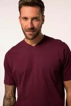 Базовая футболка AUS V-AUSSCHNITT JP1880, Бордо