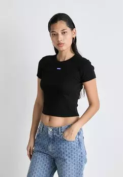Базовая футболка BABY TEE HUGO, цвет black