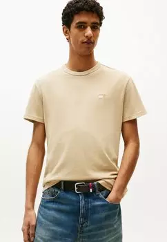 Базовая футболка BADGE TEE Tommy Jeans, бежевый