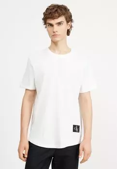 Базовая футболка Badge Turn Up Sleeve Calvin Klein Jeans, белый