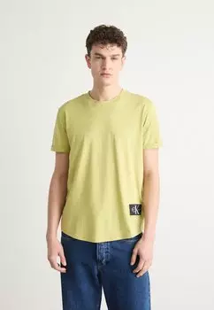 Базовая футболка BADGE TURN UP SLEEVE Calvin Klein Jeans, зеленый