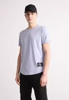 Базовая футболка BADGE TURN UP SLEEVE Calvin Klein Jeans, лиловый