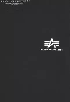 Базовая футболка Basic Small Logo Kids Teens Alpha Industries, черная