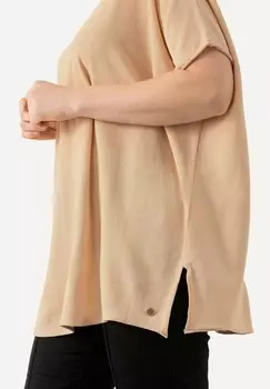 Базовая футболка BATWING SLEEVE BOAT NECK Ulla Popken, бежевый