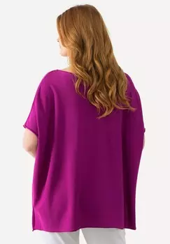Базовая футболка BATWING SLEEVE BOAT NECK Ulla Popken, красный