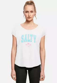 Базовая футболка BEACH SUMMER VACATION SALTY F4NT4STIC, белый