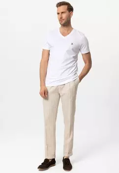 Базовая футболка BENARD V NECK SHORT SLEEVE REGULAR FIT Antioch, белый