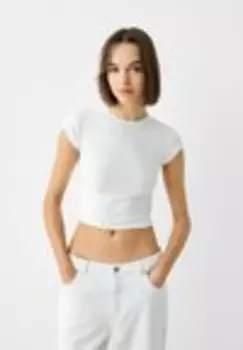Базовая футболка Bershka, белый