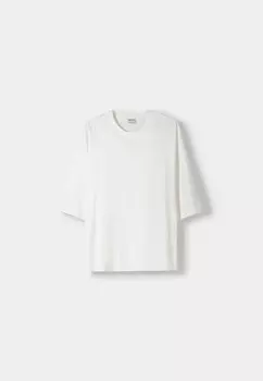Базовая футболка Bershka, белый