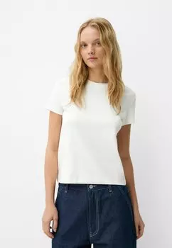 Базовая футболка Bershka, белый