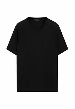 Базовая футболка BLEND SHORT SLEEVE Massimo Dutti, черный