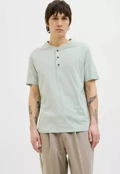 Базовая футболка BLUNIXS HENLEY Jack & Jones PREMIUM, мятный