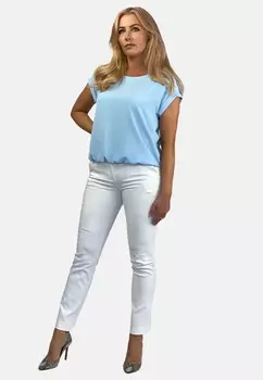 Базовая футболка BOAT NECKLINE PLAIN REGINA FASHION, светло-голубой