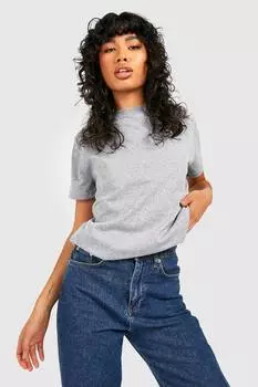 Базовая футболка бойфренд Boohoo, серый